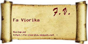 Fa Viorika névjegykártya